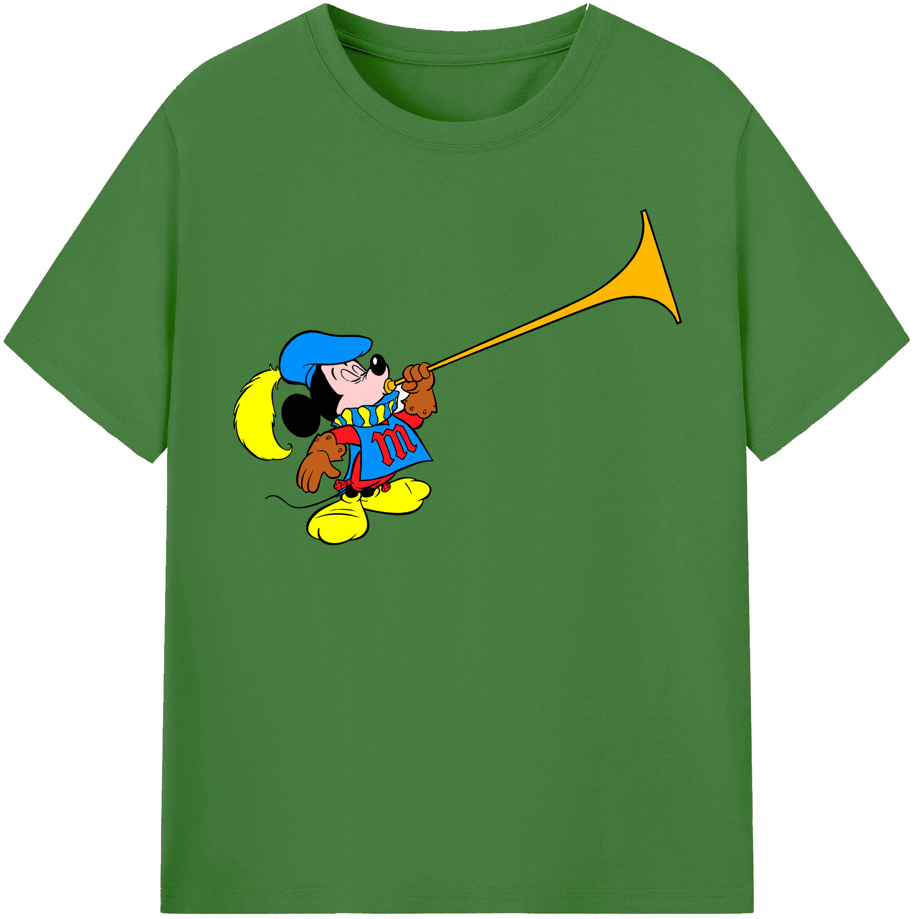 （画像用） ミッキーマウス Mickey Mouse レディースカジュアルプリントTシャツ（綿100％）